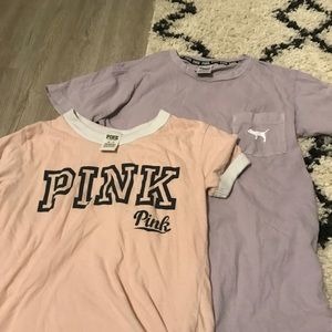 Set of two pink vs tops